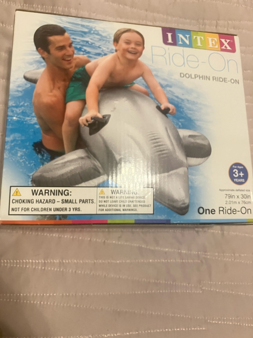 Silver Dolphin Ride-On Float for Kids